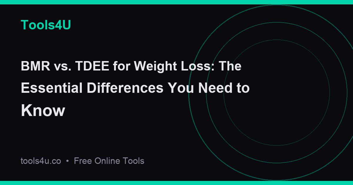 BMR and TDEE Calculation Guide