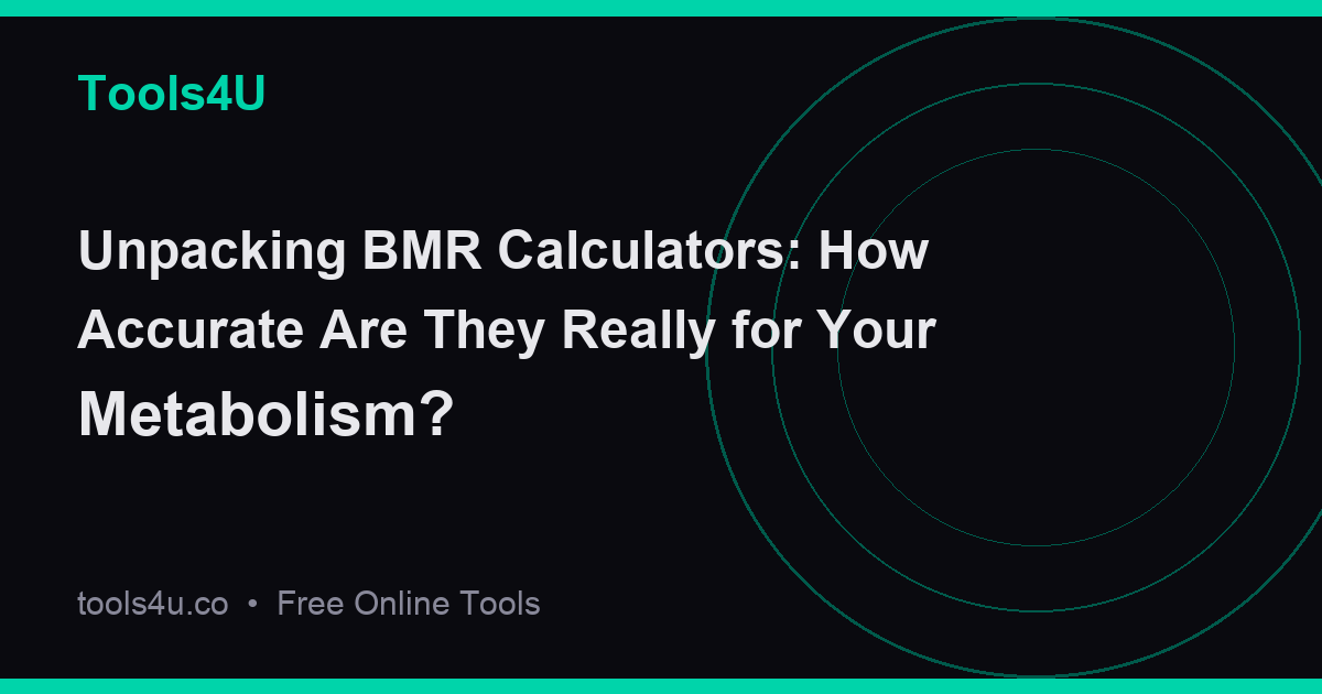 BMR Calculator accuracy and metabolic science