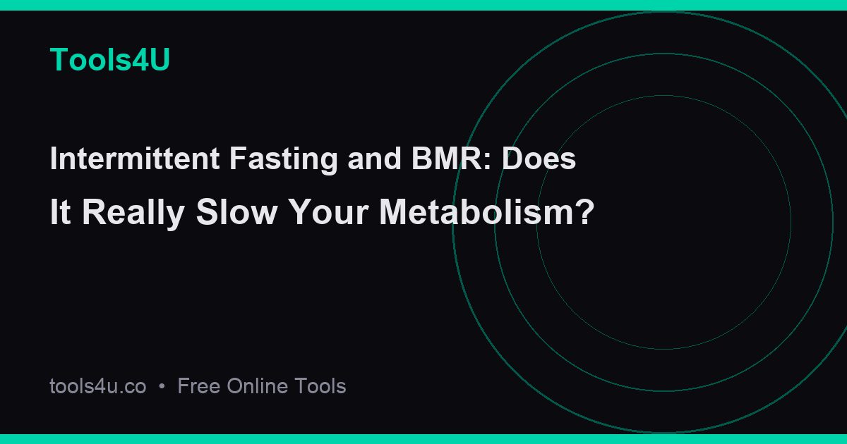 Intermittent Fasting and Metabolism