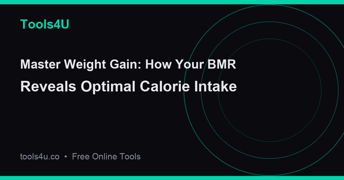 Visual representation of Basal Metabolic Rate as a compass for weight gain